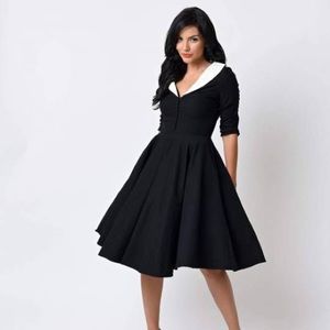 Black & white Eva Marie swing dress